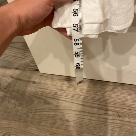 Boho White Sleeveless Maxi Dress w/Adjustable Straps and Crochet details size S - Picture 7 of 8